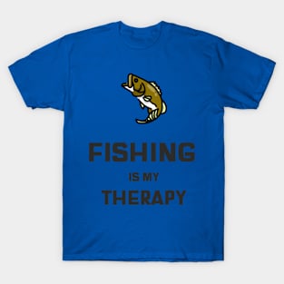 Fishing Is My Therapy Angler Fishing T-Shirt